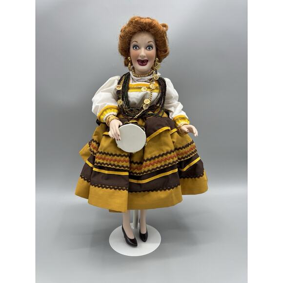 I Love Lucy Queen Of The Gypsies Porcelain Doll W/ COA No Box READ DETAILS - Picture 1 of 13